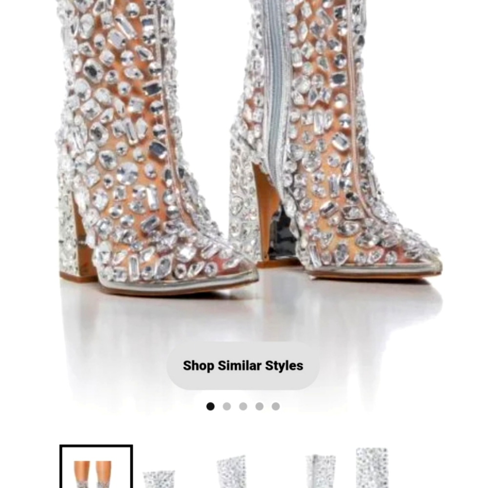 Azalea Wang Crystal Booties